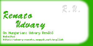 renato udvary business card